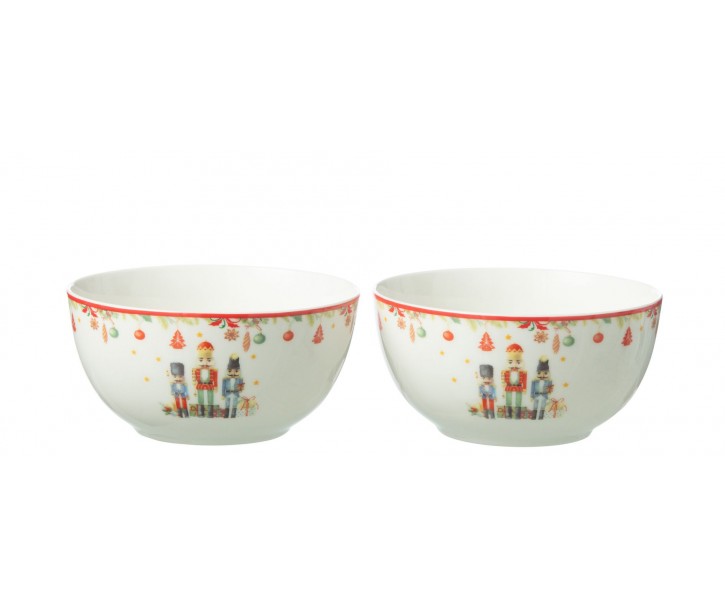 2ks miska s Louskáčky Chris Nutc v dárkové krabičce - Ø 14*7 cm / 560ml J-Line by Jolipa