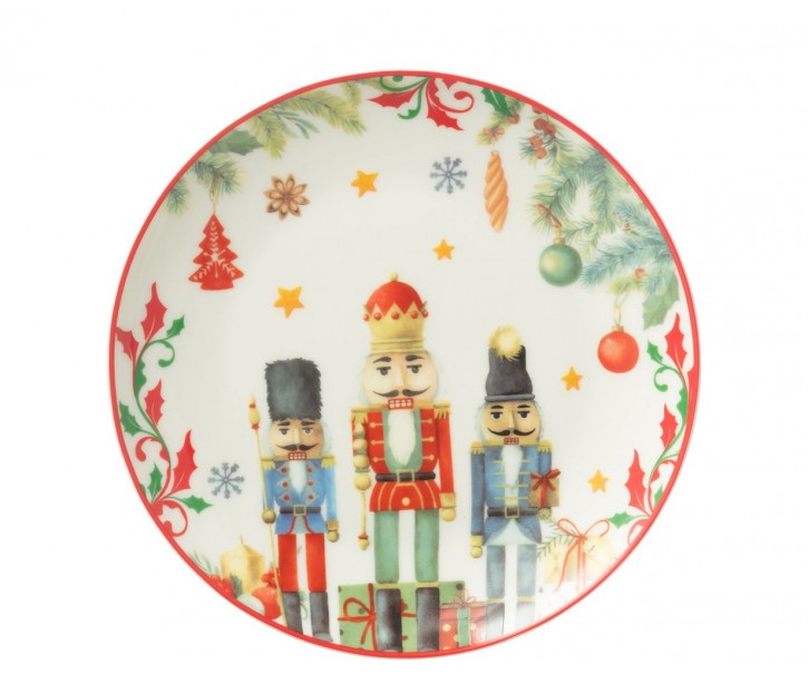 Dezertní talířek s Louskáčky Chris Nutc v dárkové krabičce - Ø 20*2 cm J-Line by Jolipa