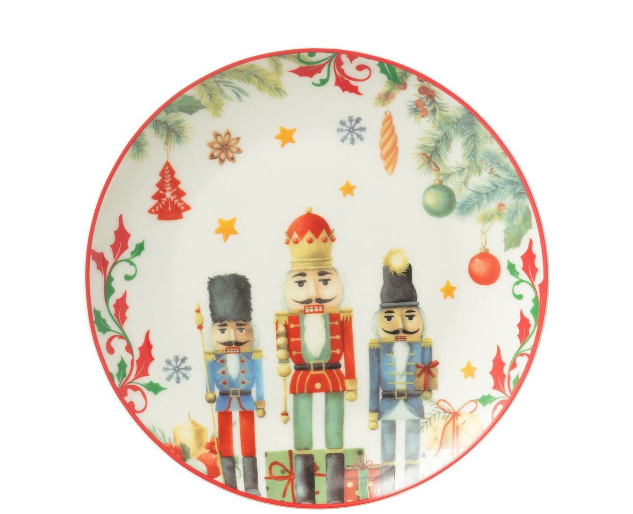 Dezertní talířek s Louskáčky Chris Nutc v dárkové krabičce - Ø 20*2 cm 