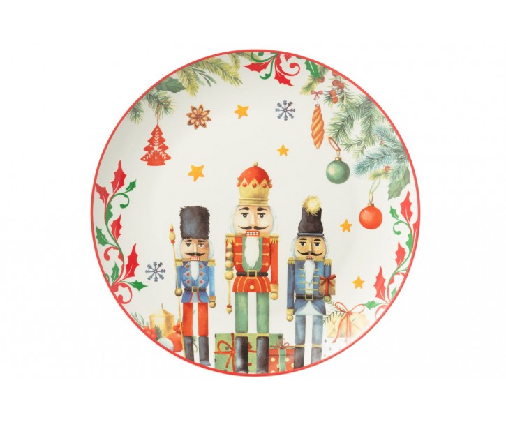 Jídelní talíř s Louskáčky Chris Nutc v dárkové krabičce - Ø 27*2,5 cm J-Line by Jolipa