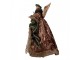 Anděl ve zdobných hnědých šatech na špičku stromku Angel Chris - 16*10*28 cm Clayre & Eef