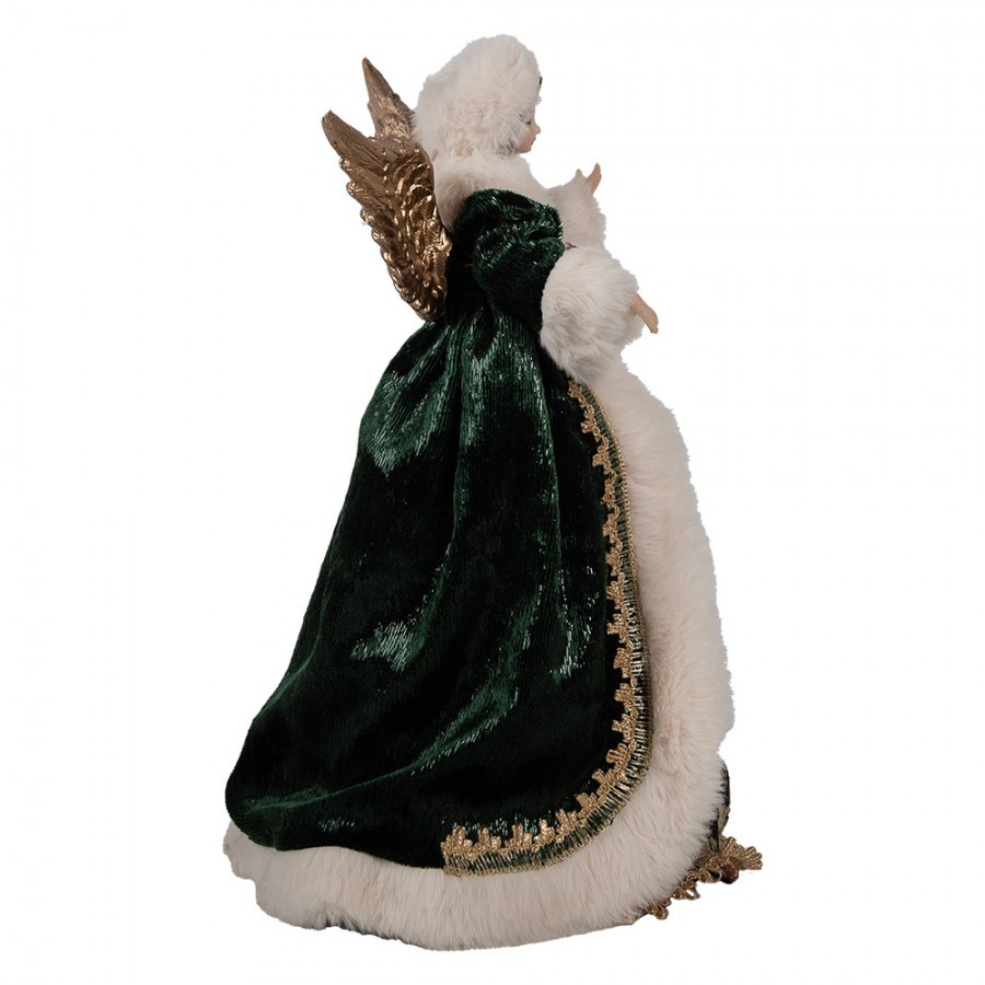 Anděl ve zdobných zelených šatech na špičku stromku Angel Chris - 20*15*28 cm Clayre & Eef Anděl ve zdobných zelených šatech na špičku stromku Angel Chris - 20*15*28 cm Clayre & Eef