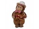Vánoční dekorace stojící plyšový medvěd v oblečku Teddy Bear - 22*16*43 cm Clayre & Eef