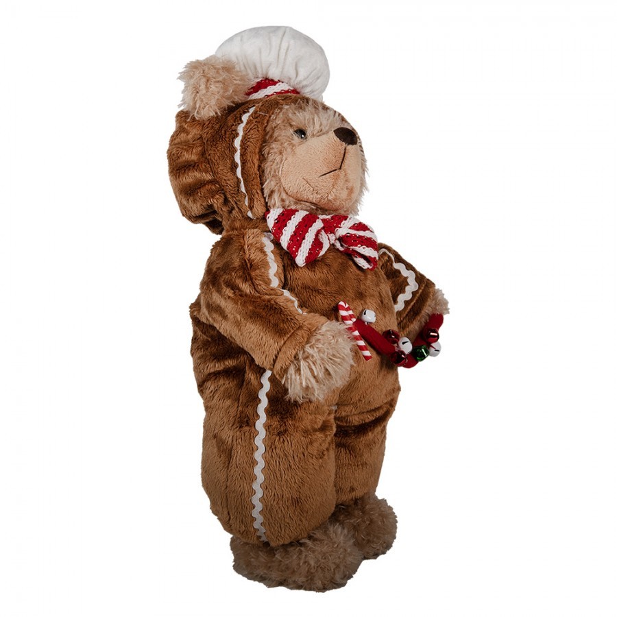 Vánoční dekorace stojící plyšový medvěd v oblečku Teddy Bear - 22*16*43 cm Clayre & Eef Vánoční dekorace stojící plyšový medvěd v oblečku Teddy Bear - 22*16*43 cm Clayre & Eef