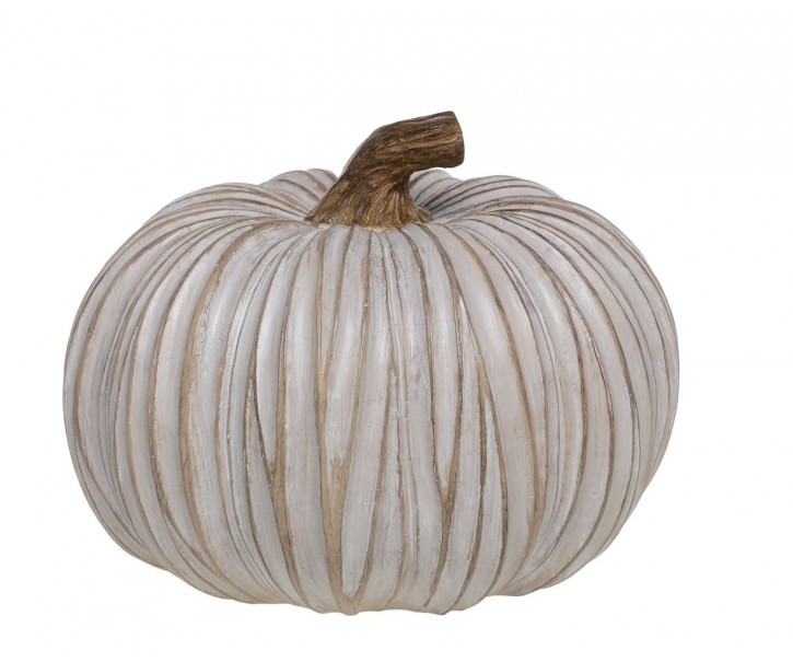 Béžová antik dekorace dýně Pumpkin latté - Ø 20*15 cm Chic Antique