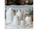 Bílá antik dekorace dýně Pumpkin gold - Ø 5*7 cm Chic Antique