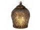 Hnědá skleněná svítící LED lucerna Balli - Ø 13*18 cm Clayre & Eef