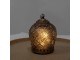 Hnědá skleněná svítící LED lucerna Balli - Ø 13*18 cm Clayre & Eef
