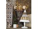Dekorace dort s perníčky na podnosu na noze Gingerbread Cake - Ø 29*52 cm Clayre & Eef