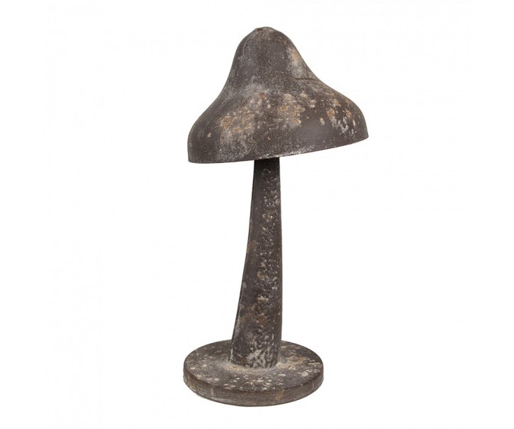 Hnědá antik plechová dekorace houba - Ø 14*27 cm Clayre & Eef