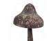 Hnědá antik plechová dekorace houba - Ø 14*27 cm Clayre & Eef