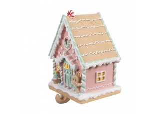 Háček na punčochu chaloupka Gingerbread House Pastello - 13*10*18 cm