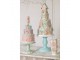 Růžovo-zelená dekorace dort na podstavci Gingerbread House - Ø 17*42 cm Clayre & Eef