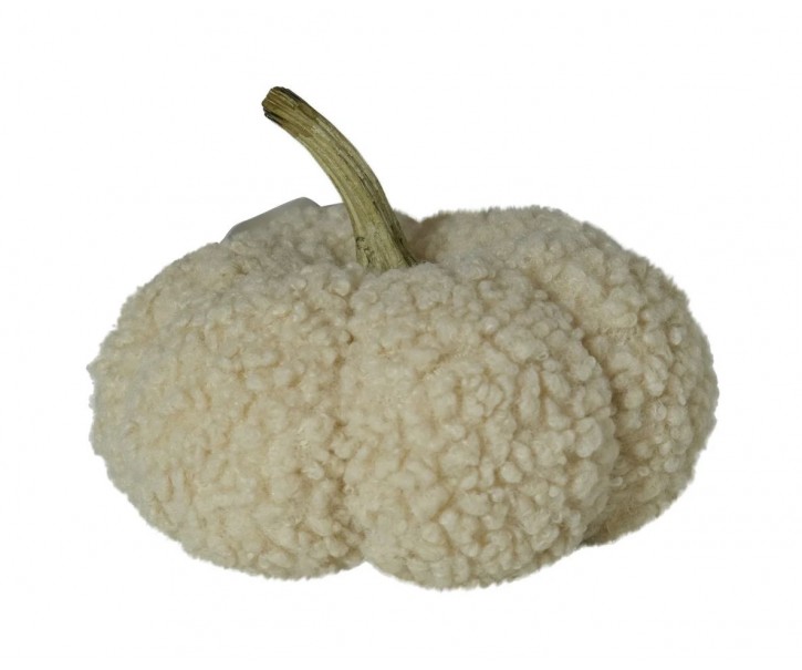 Béžová plyšová dekorace dýně Pumpkin Teddy M - Ø 19*17 cm Mars & More 
