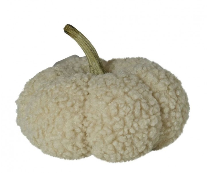 Béžová plyšová dekorace dýně Pumpkin Teddy M - Ø 19*17 cm Mars & More 