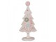 Pastelově růžová dekorace vánoční stromek Christmas Tree - 12*9*25 cm Clayre & Eef