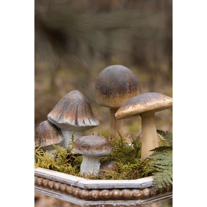Béžovo-hnědá keramická dekorace houby Mushroom - 10*7*12 cm Clayre & Eef Béžovo-hnědá keramická dekorace houby Mushroom - 10*7*12 cm Clayre & Eef