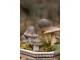 Béžovo-hnědá keramická dekorace houby Mushroom - 6*5*7 cm Clayre & Eef