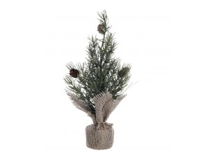 Zelený vánoční borovicový stromek v jutě Fleur Pine Tree - 25 cm