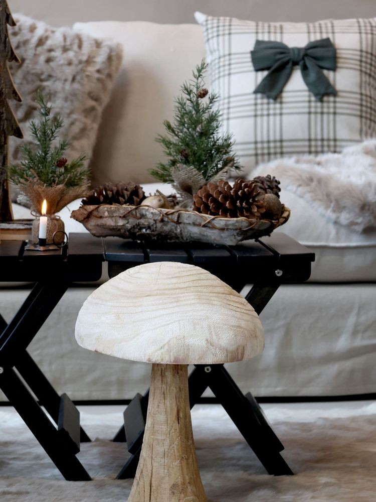 Přírodní dřevěná dekorace houba Mushroom - Ø 30*40 cm Chic Antique Přírodní dřevěná dekorace houba Mushroom - Ø 30*40 cm Chic Antique