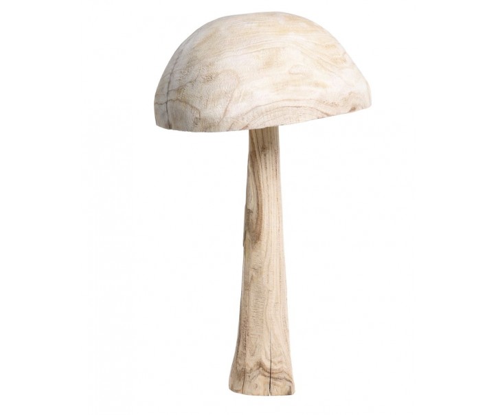 Přírodní dřevěná dekorace houba Mushroom - Ø 36*60 cm Chic Antique