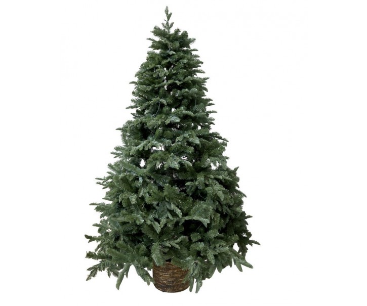 Zelený vánoční jedlový stromek v květináči se světýlky Fleur Tree - 139*210 cm Chic Antique