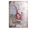 Vánoční kovová závěsná cedule Santa Vintage - 66*95 cm Chic Antique