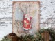 Vánoční kovová závěsná cedule Santa Vintage - 66*95 cm Chic Antique