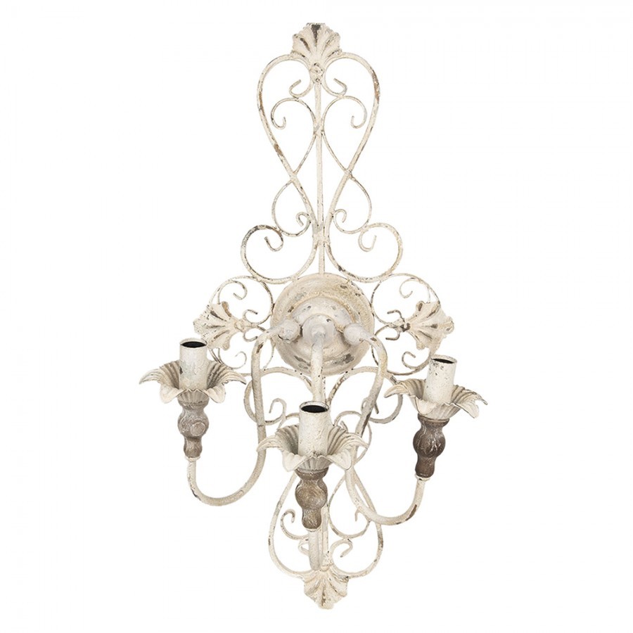 Nástěnná vintage lampa Adnot - 33*24*70 cm E14/max 3*60W Clayre & Eef Nástěnná vintage lampa Adnot - 33*24*70 cm E14/max 3*60W Clayre & Eef