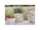 Béžový keramický obal na květináč s jahůdkami Wild Strawberries M - Ø 16*13 cm Clayre & Eef