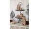 Hnědý porcelánový svícen perníková chaloupka Gingerbread House - 7*7*17 cm Clayre & Eef