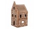 Porcelánový svícen perníková chaloupka Gingerbread House - 7*7*15 cm Clayre & Eef