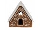 Porcelánový svícen perníková chaloupka Gingerbread House - 8*7*7 cm Clayre & Eef