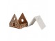 Porcelánový svícen perníková chaloupka Gingerbread House - 8*7*7 cm Clayre & Eef