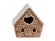 Porcelánový svícen perníková chaloupka Gingerbread House - 8*6*8 cm Clayre & Eef