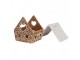 Porcelánový svícen perníková chaloupka Gingerbread House - 8*6*8 cm Clayre & Eef