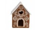 Porcelánový svícen perníková chaloupka Gingerbread House - 7*6*9 cm Clayre & Eef