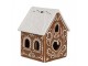Porcelánový svícen perníková chaloupka Gingerbread House - 7*6*9 cm Clayre & Eef