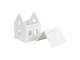 Bílý porcelánový svícen chaloupka House Fairy - 7*6*9 cm Clayre & Eef