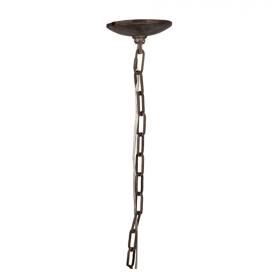 Béžový antik stropní lustr Auréli - 72*72*67 cm E14/ 6*25W Clayre & Eef Béžový antik stropní lustr Auréli - 72*72*67 cm E14/ 6*25W Clayre & Eef