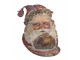 Vánoční kovová nástěnná dekorace Santa Vintage - 39*1,5*50 cm Chic Antique