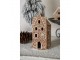 Hnědý porcelánový svícen perníková chaloupka Gingerbread House - 7*7*17 cm Clayre & Eef