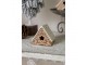 Porcelánový svícen perníková chaloupka Gingerbread House - 8*7*7 cm Clayre & Eef