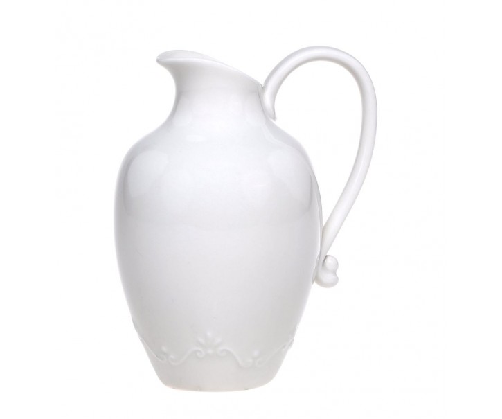 Porcelánový džbán s krajkou Provence lace - 17cm / 640 ml Chic Antique