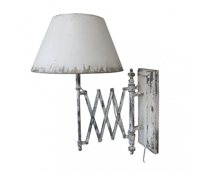 Krémová antik nástěnná lampa s patinou Lamp - 38*63*56 cm/ E27/ 60W Chic Antique