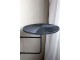 Černý antik dřevěný kulatý nástěnný stůl Tin Wall Table - 35*45 cm Chic Antique