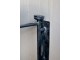Černý antik dřevěný kulatý nástěnný stůl Tin Wall Table - 30*40 cm Chic Antique