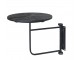 Černý antik dřevěný kulatý nástěnný stůl Tin Wall Table - 30*40 cm Chic Antique