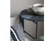 Černý antik dřevěný kulatý nástěnný stůl Tin Wall Table - 30*40 cm Chic Antique