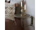 Mosazný antik kovový kulatý nástěnný stůl Tin Wall Table - 30*40 cm Chic Antique